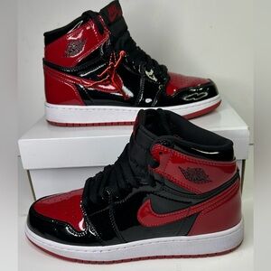Nike Air Jordan 1 Retro High OG "PATENT BRED" 575441-063 Sz 6.5 Y